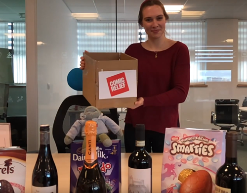 Siobhan from Social Value team hosting our raffle